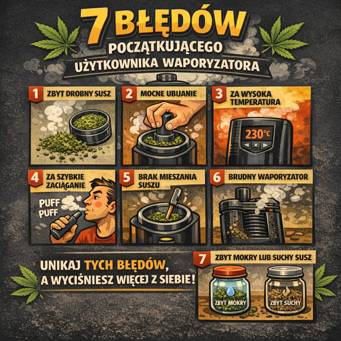 7 błędów, które popełnia prawie każdy początkujący użytkownik waporyzatora