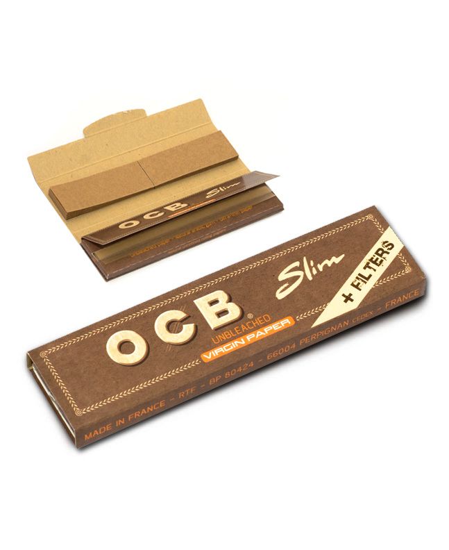 Bibułki OCB Slim Virgin Brown + filterki
