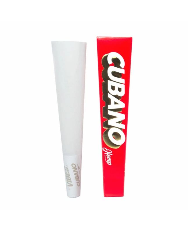 VIBES Cubano Hemp – gotowa bibułka stożek CZERWONE
