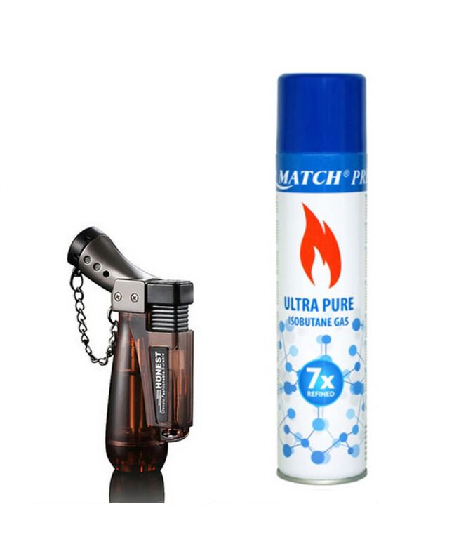 Zapalniczka palnik gazowy Honest + GAZ Silver Match