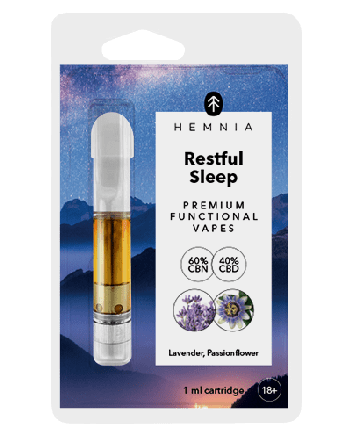 Hemnia Wkład Restful Sleep - 40% CBD, 60% CBN, lawenda, passiflora - 1 ml