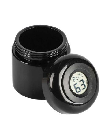 Szklany pojemnik na zioła z higrometrem - 300 ml