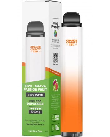 Orange County CBD Vape pen Kiwi - Guawa i marakuja CBD CBG 10 ml