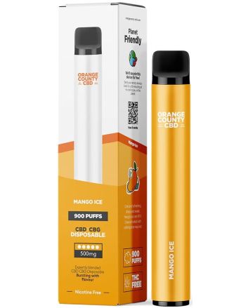 Orange County CBD Vape Pen Mango Ice, 250mg CBD + 250mg CBG, 3 ml