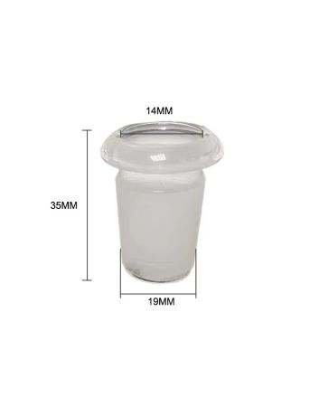 Szklana przejściówka, adapter do bonga - 14/18 mm