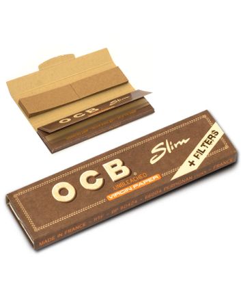 Bibułki OCB Slim Virgin Brown + filterki