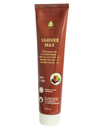 Żel na obrzęk nóg i żylaki Varivex Max kasztanowiec, ruszczyk, rutyna 175ml 