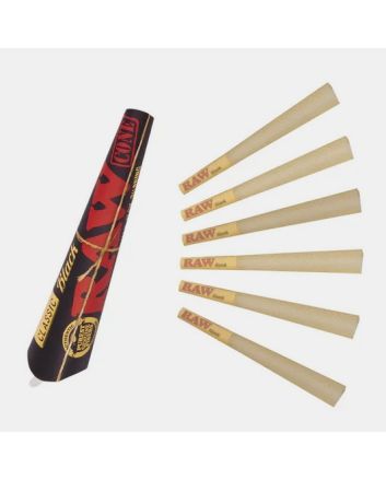 Cones RAW Black 1 1/4, gotowe jointy - 6 sztuk