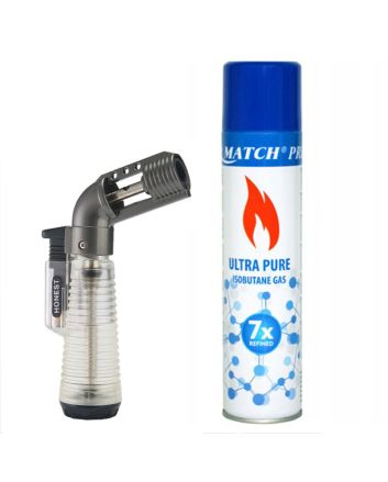 Zapalniczka palnik gazowy Honest WT-1 + GAZ Silver Match
