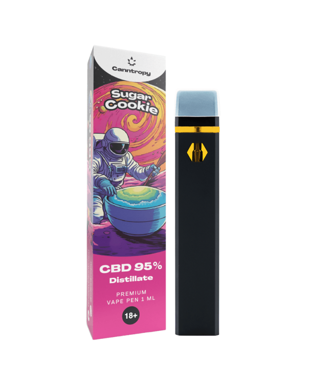 Canntropy CBD Jednorazowy Vape Pen - Sugar Cookie, CBD 95%, 1 ml